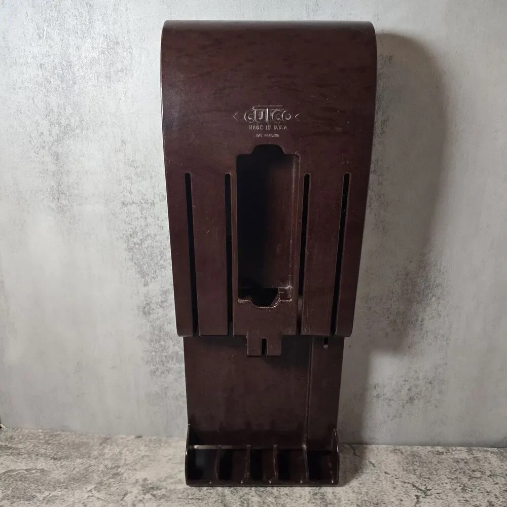 Vintage Cutco Knife Bakelite Draw or Wall Mount Holder Brown Made in USA